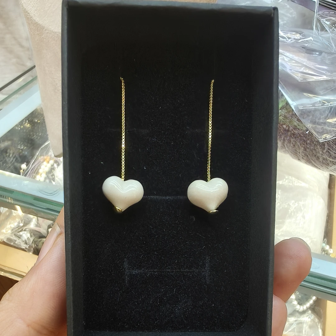 约卡10*6.6mm爱心耳线