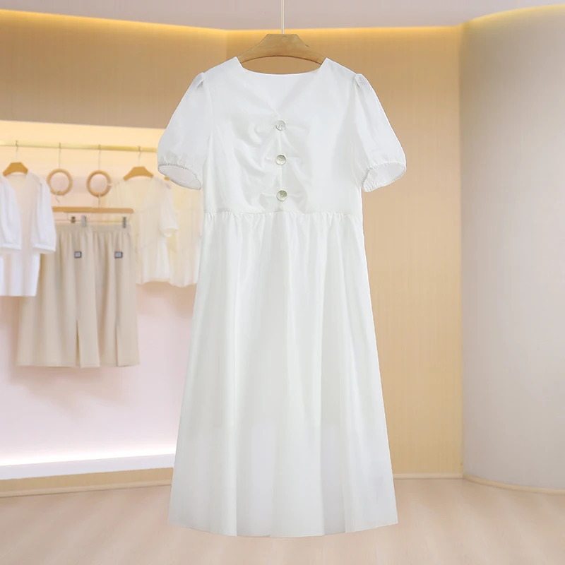 L2594-伍莎服饰云仓百搭时尚新款连衣裙#SZY46L060