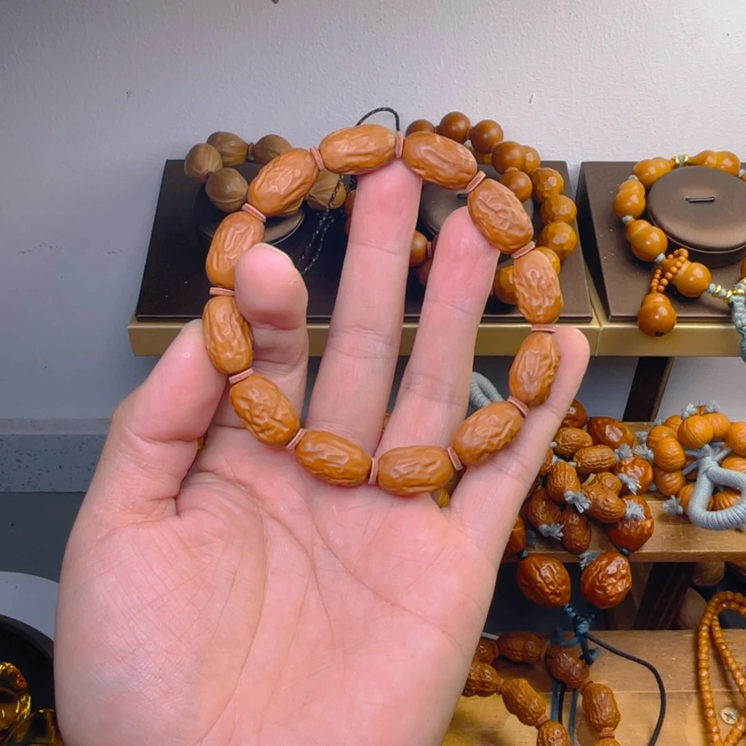 橄榄核手串/手链1.2左右 水晶核直心料大枣