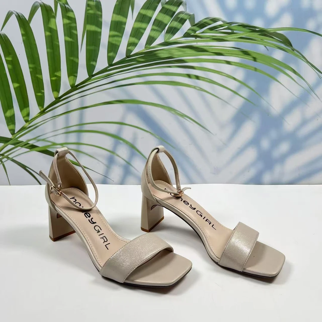 小强家女鞋新款百搭爆款舒适高跟凉鞋（H11-5-1 ）（HGOFSU34-CE001）