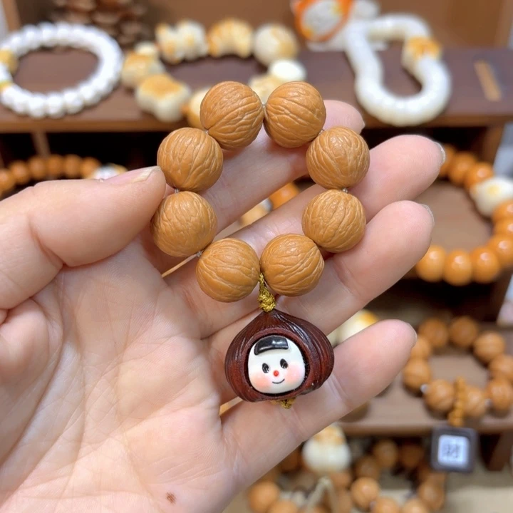 星月菩提手串猴头风羽多妹手捻