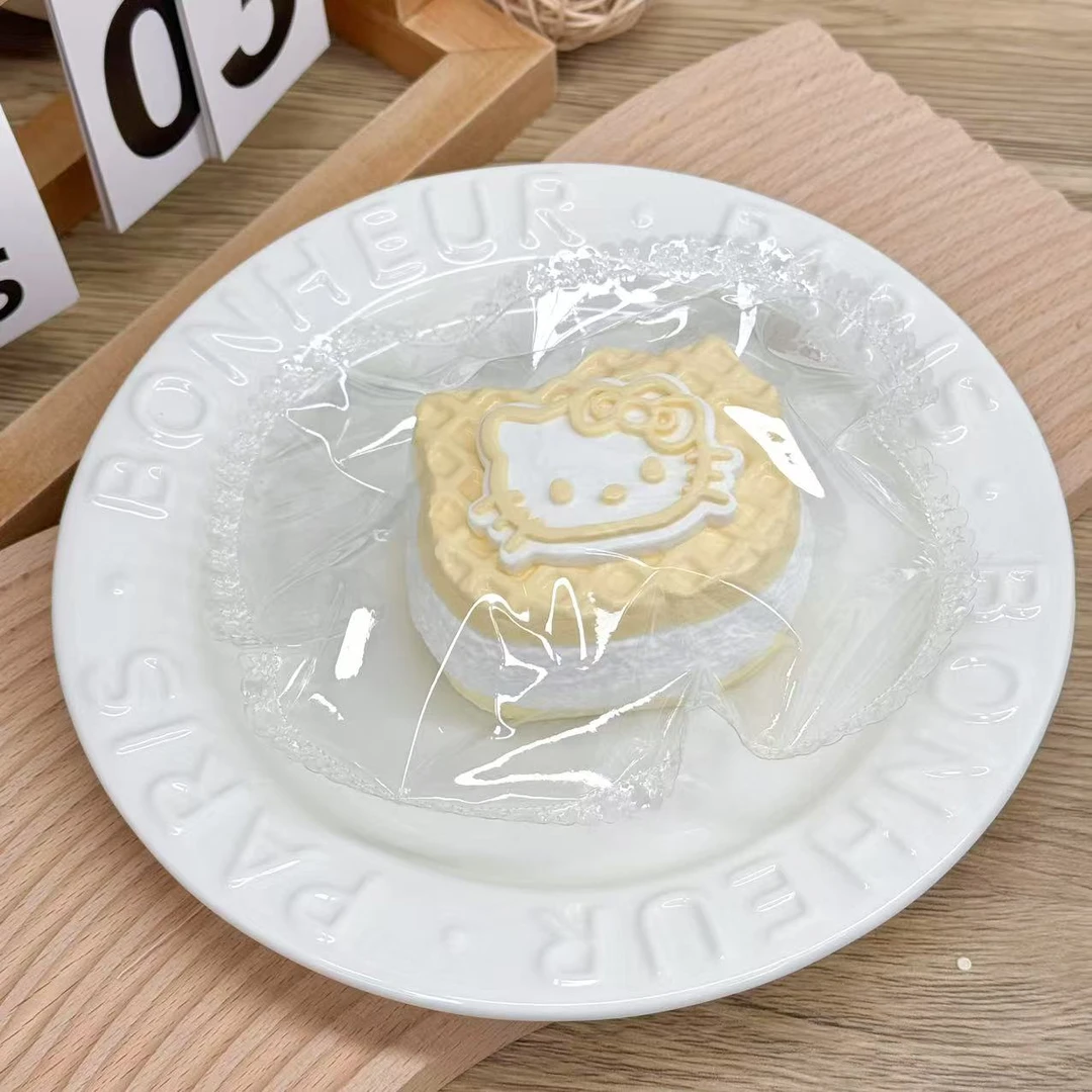 【黄色KT华夫饼】纯手工食品级硅胶捏捏乐解压玩具