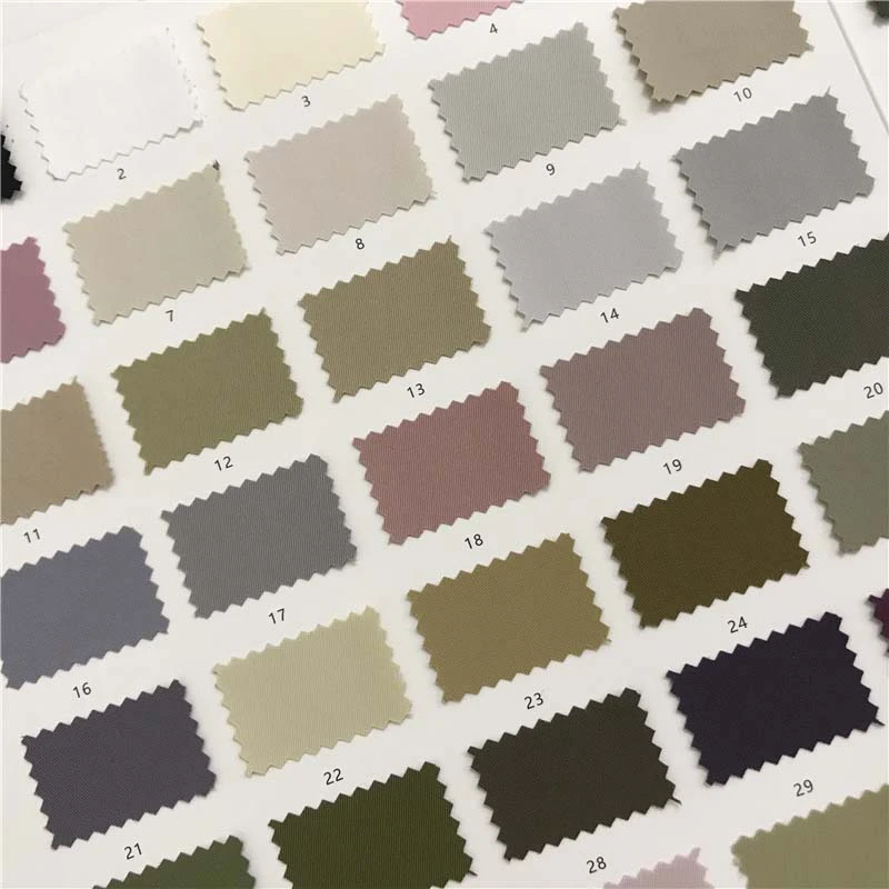 T8仿棉2/2斜纹抗静电户外梭织面料71个颜色现货厂家直销398T7991