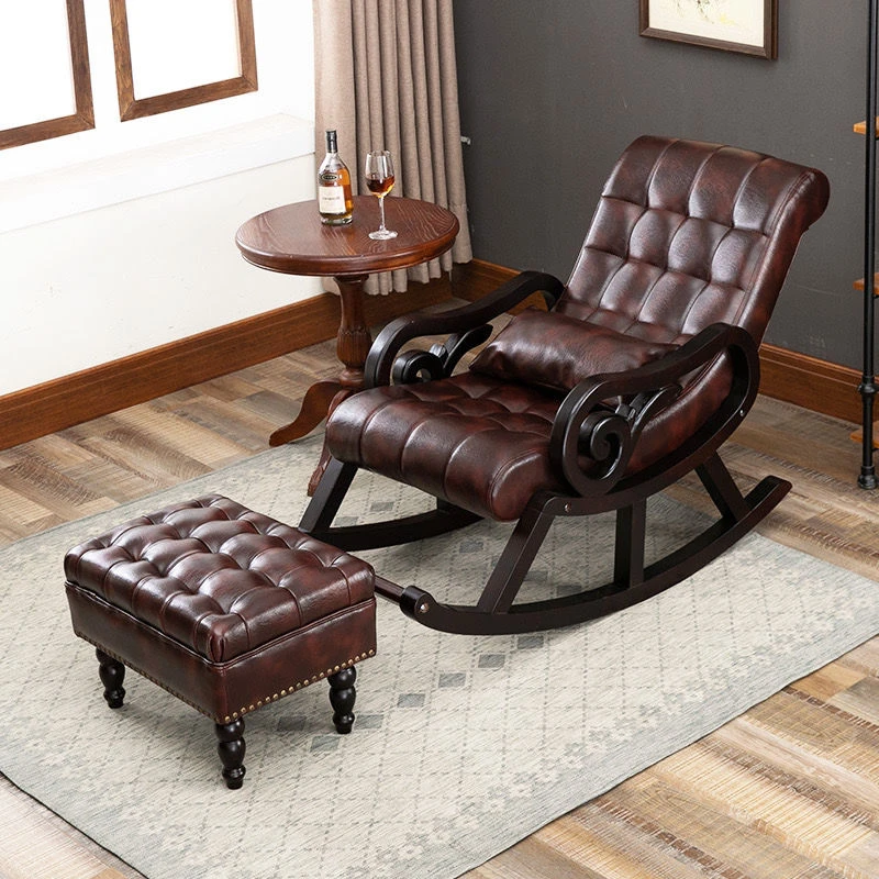 严选户外三人沙发优质实木框架加固弹性填充软包摇椅