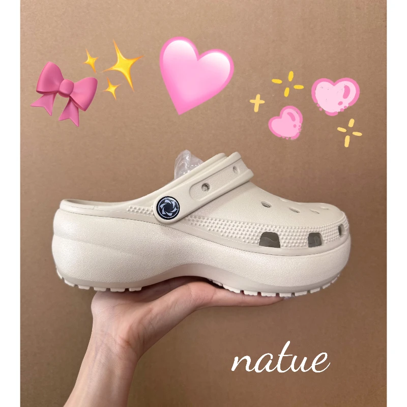 经典云朵（4.1厘米）女士云朵洞洞鞋时尚户外厚底增高包头拖鞋防滑
