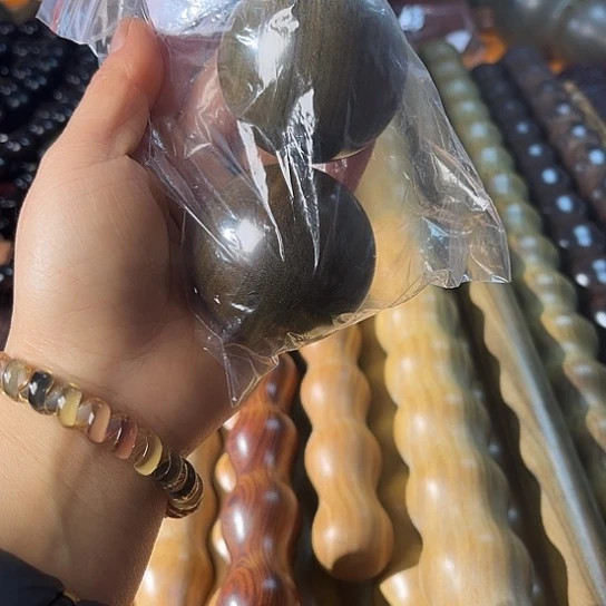 木春**坤绿檀手球一对5.0