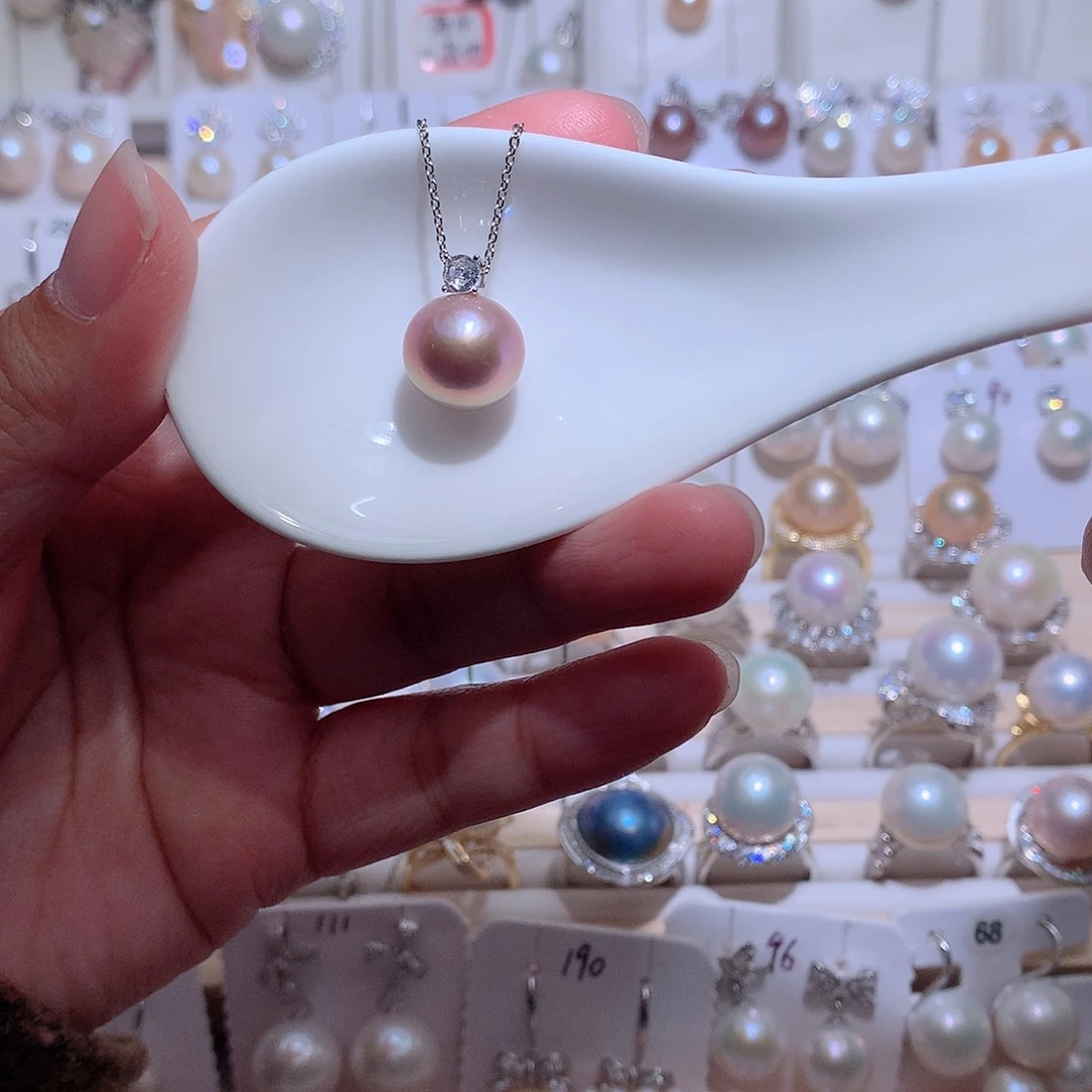 银S925镶嵌吊坠(赠链)淡水珍珠CC12.3