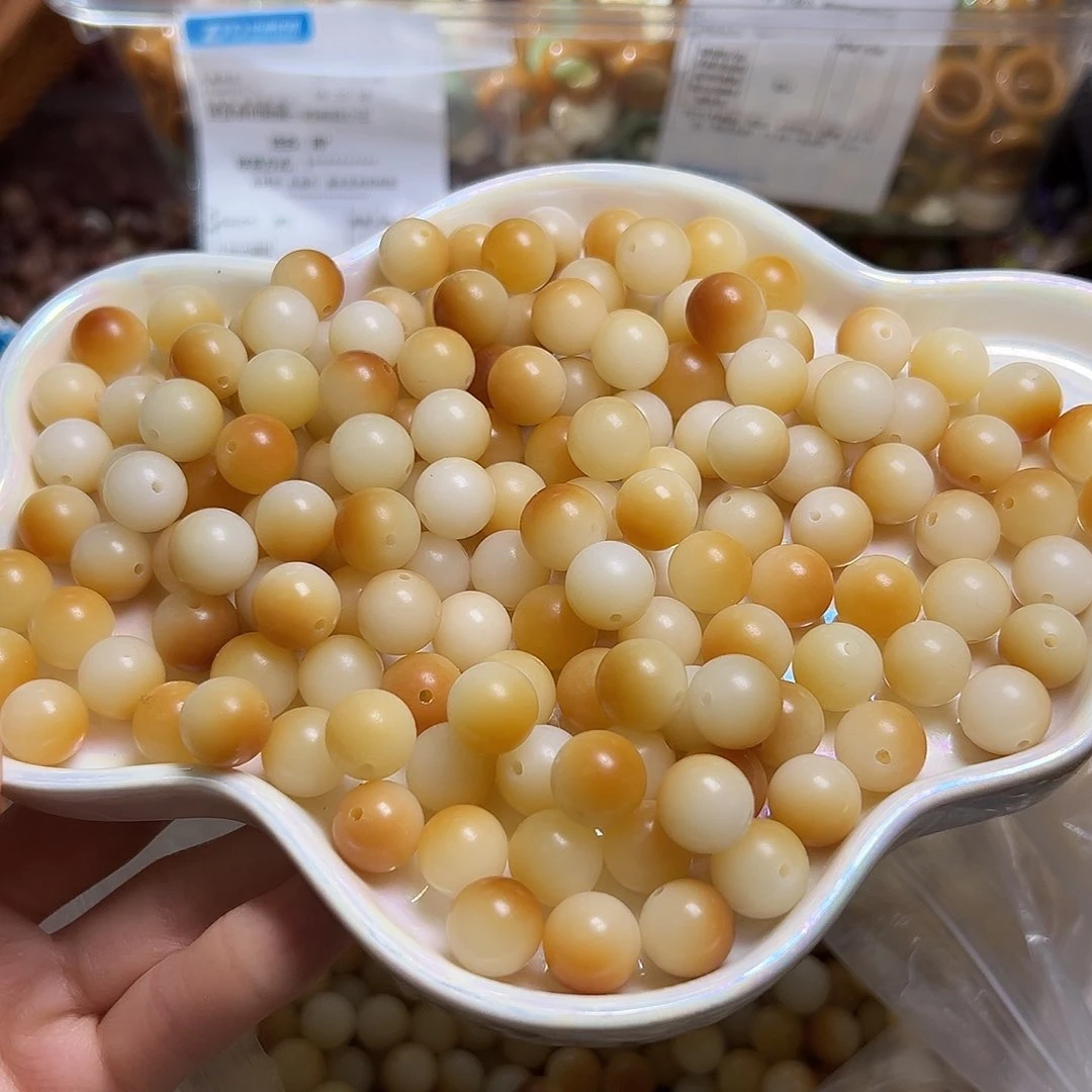 菩提根/象牙果吊坠120颗卡12炭烤圆