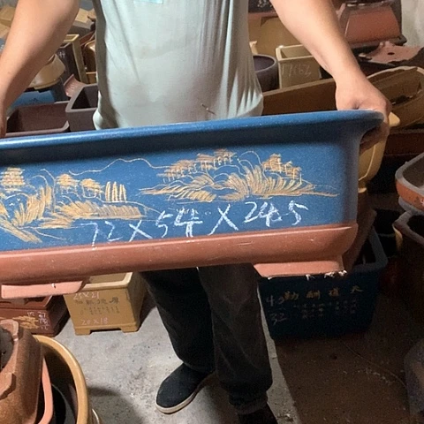 紫砂花盆手工艺品