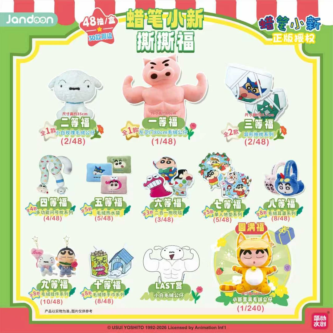 简动文创蜡笔小新福抽(小九代拆)
