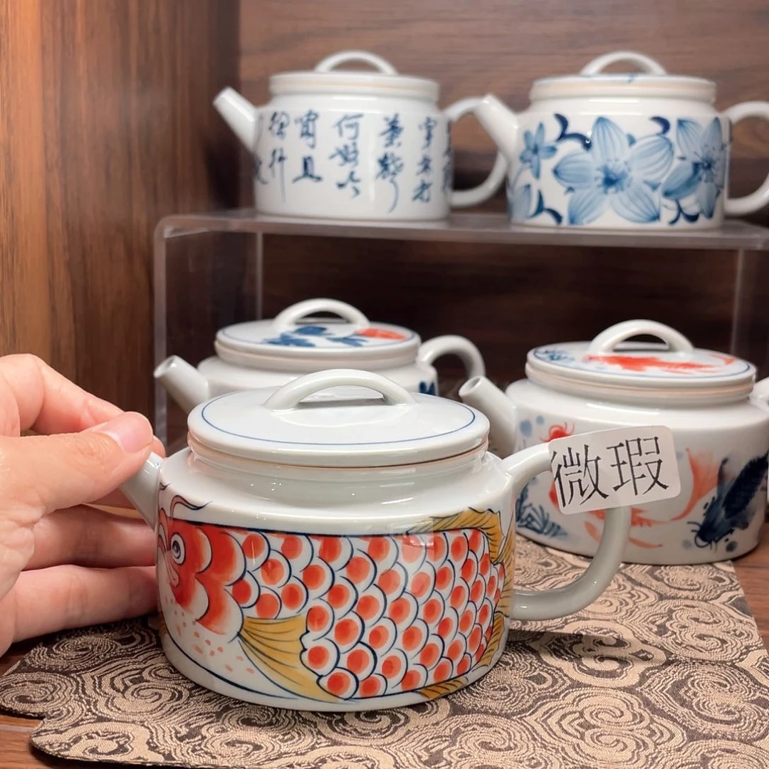 釉下彩纯手绘微瑕