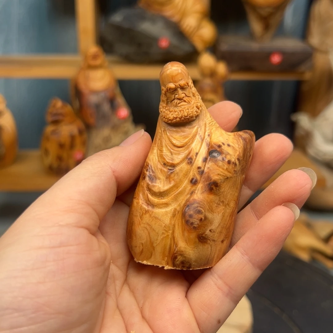 木平*福崖柏木摆件手把件