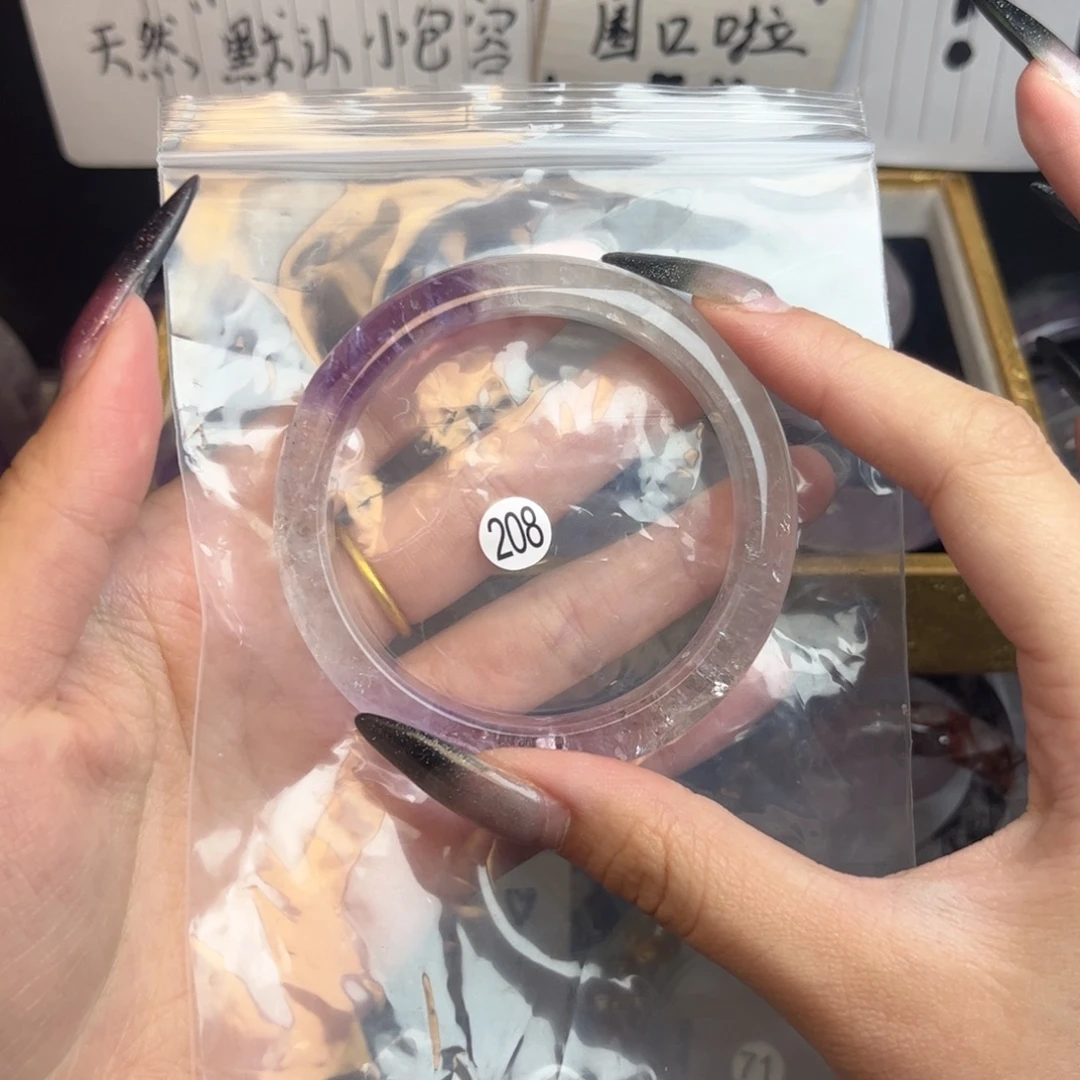 银***霜水晶手镯未镶嵌手镯55