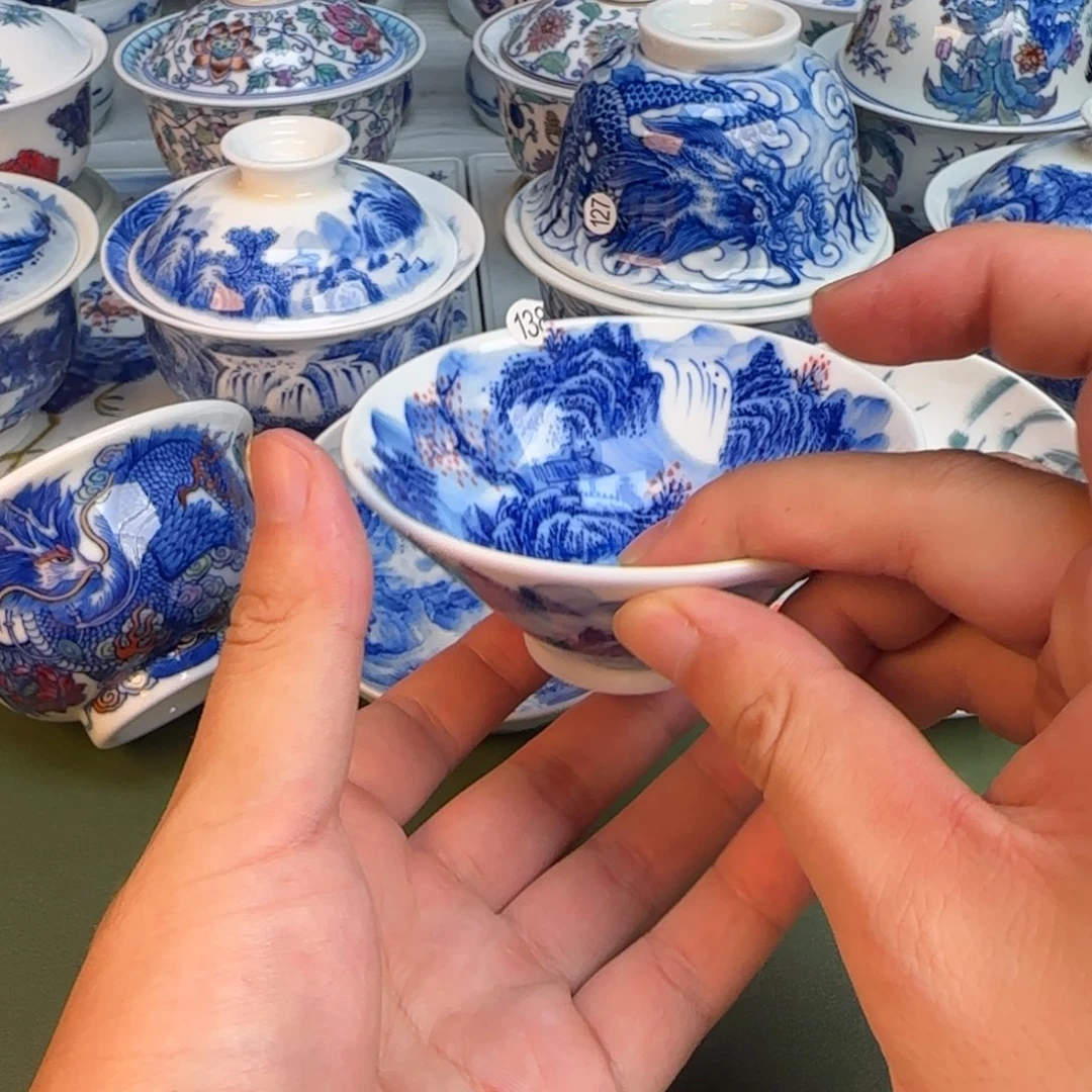 彦祖纯手工手绘茶具138