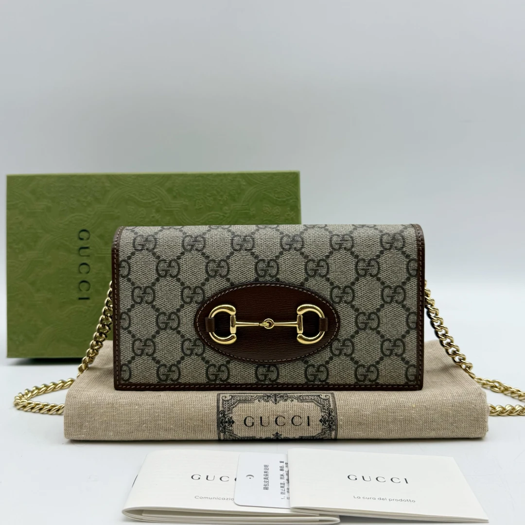95新 GUCCI/古驰 1955系列 焦糖色woc 86836