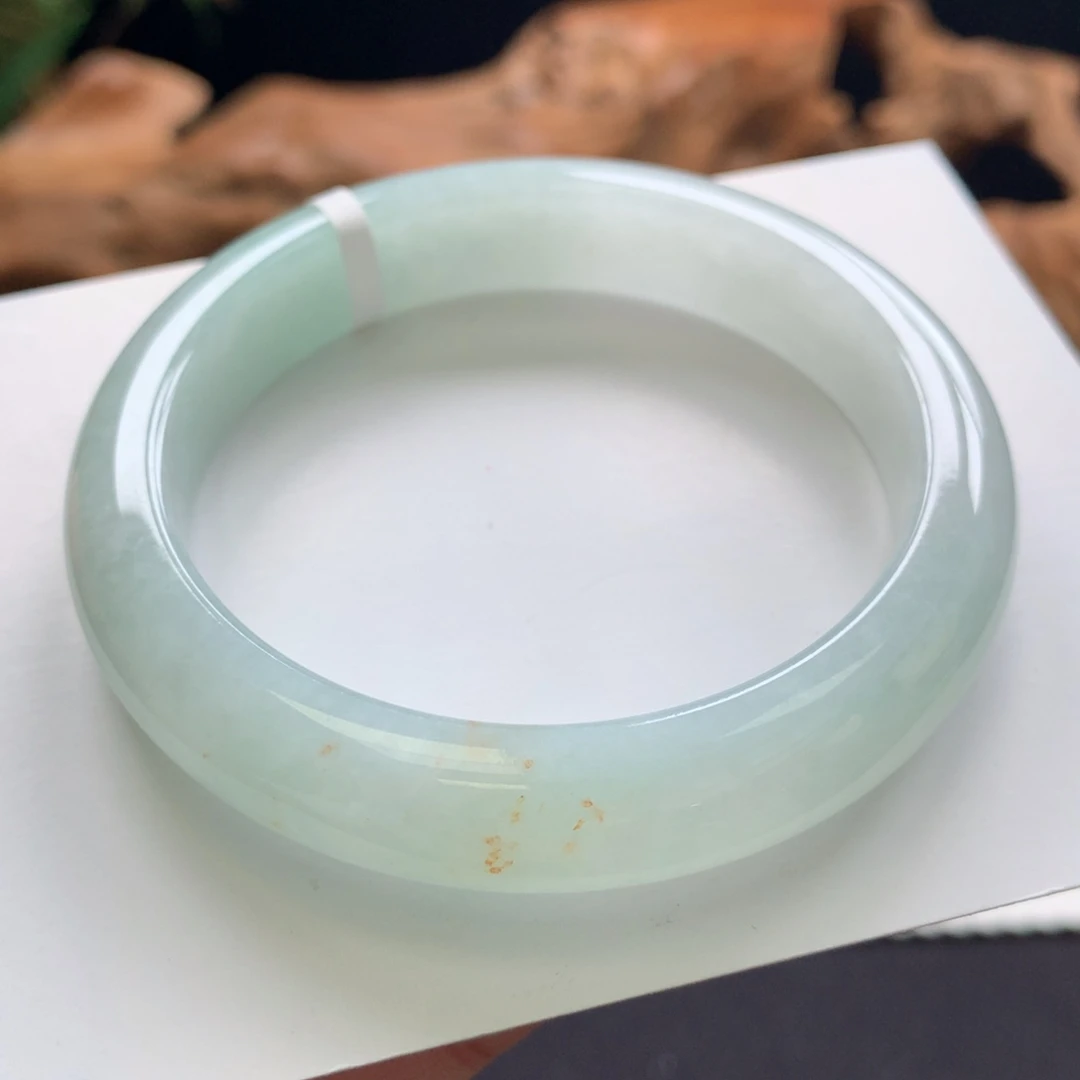 翡翠手镯未镶嵌5号糯化晴底55-11.2-8