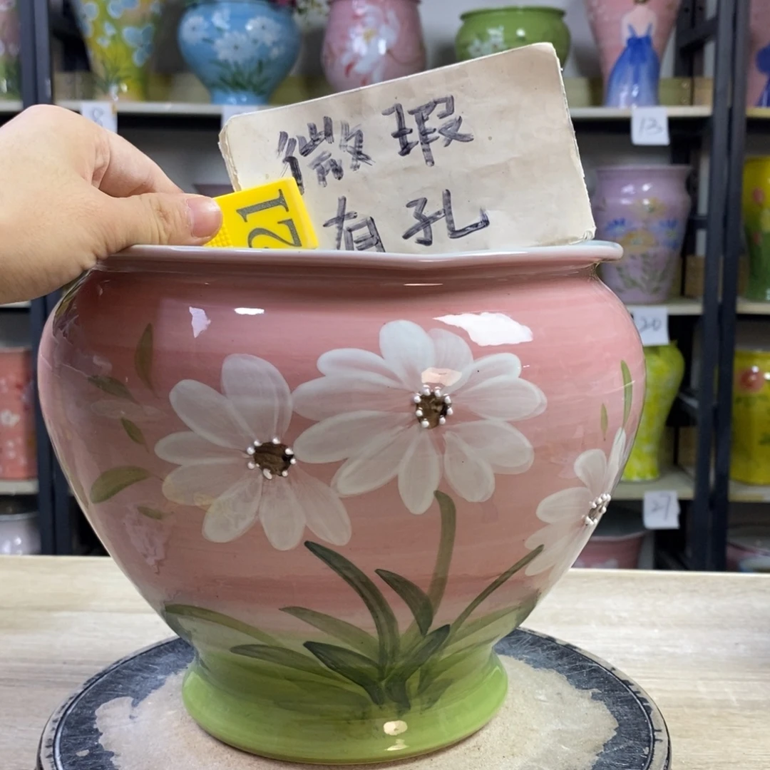 景德镇手工手绘花盆