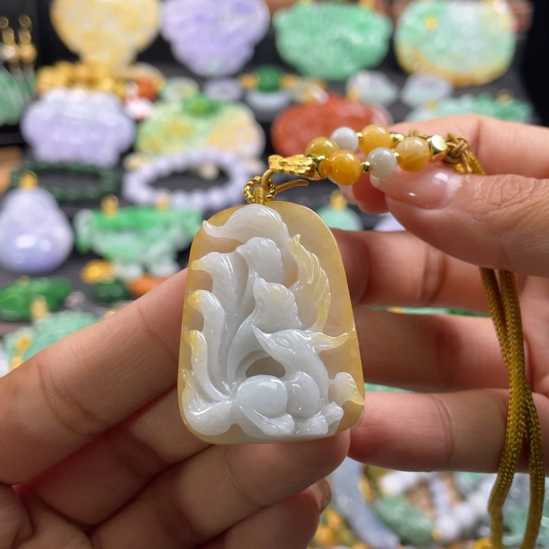 翡翠未镶嵌颈饰代编织