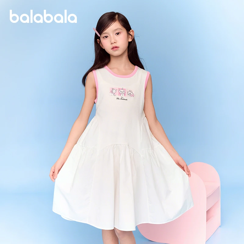 【迪士尼IP】巴拉巴拉女童裙子儿童连衣裙2025新款夏装无袖背心裙