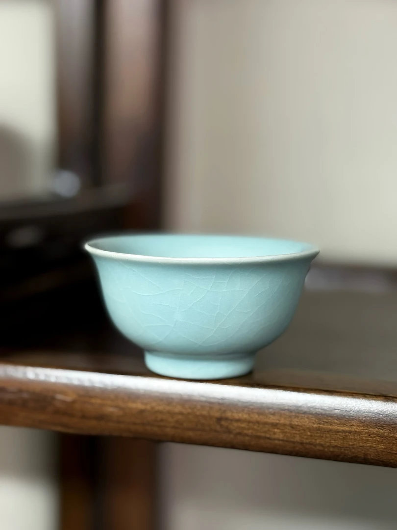 宋韵千年 仿古天青帝王杯 穿越千年的那一抹天青 瑕宝一起品鉴