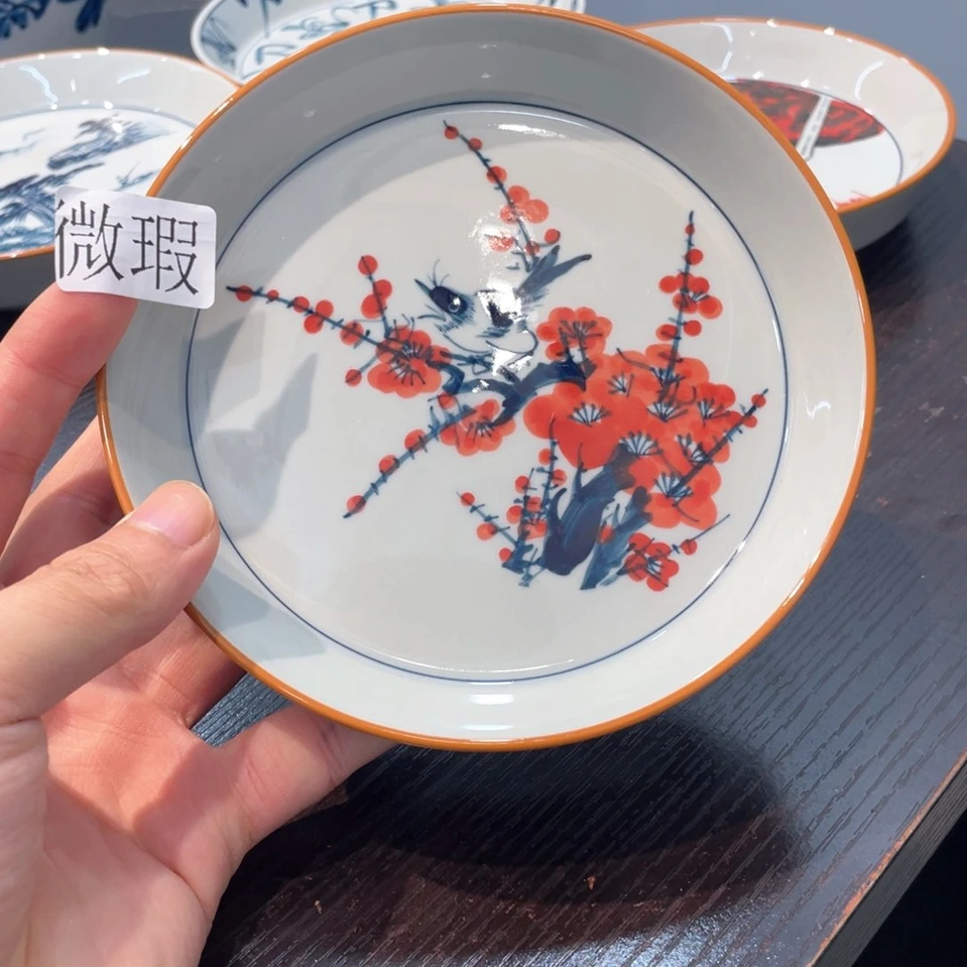 刚***刚釉下手绘茶具微瑕直播间样品