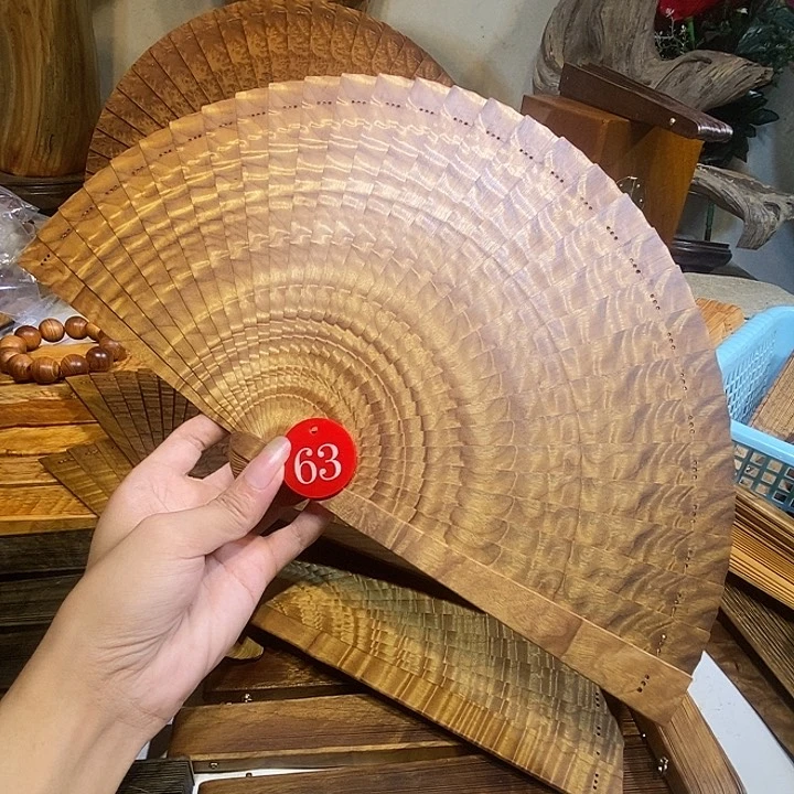 楠木✨***✨金丝楠木桥扇子63