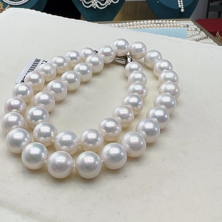 颈饰淡水珍珠银S925镶嵌➕10-11高品极光炫彩冷白