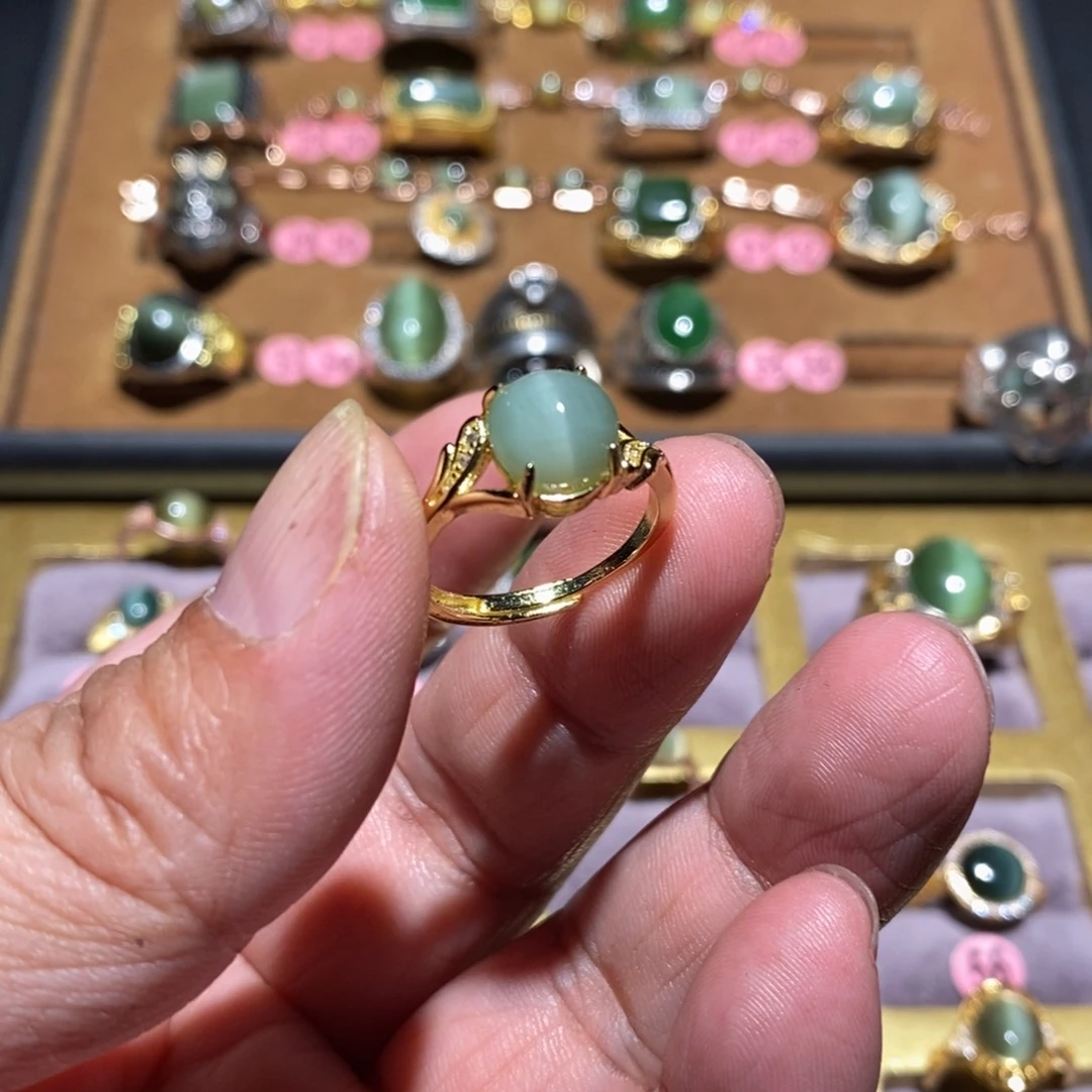 和田玉（碧玉）戒指未镶嵌