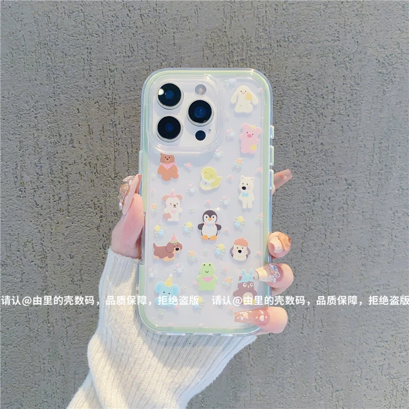 (苹果iPhone系列)三合一炫彩适用iPhone16/15/14/13/12/11手机壳