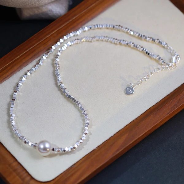 铜合金项链 【八方来财】超闪碎银子轻奢施华珠项链M0066