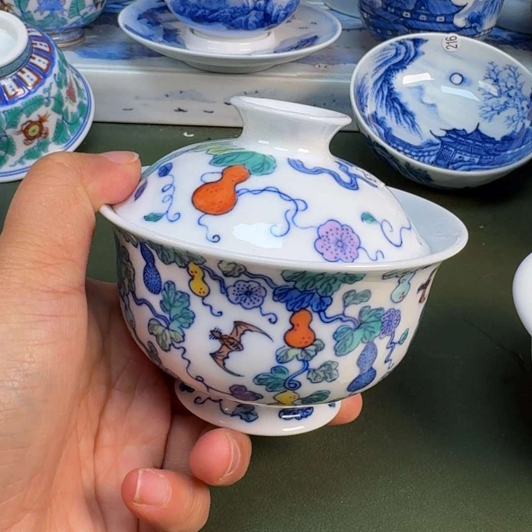 陶瓷景德镇纯手绘茶具圆圆251