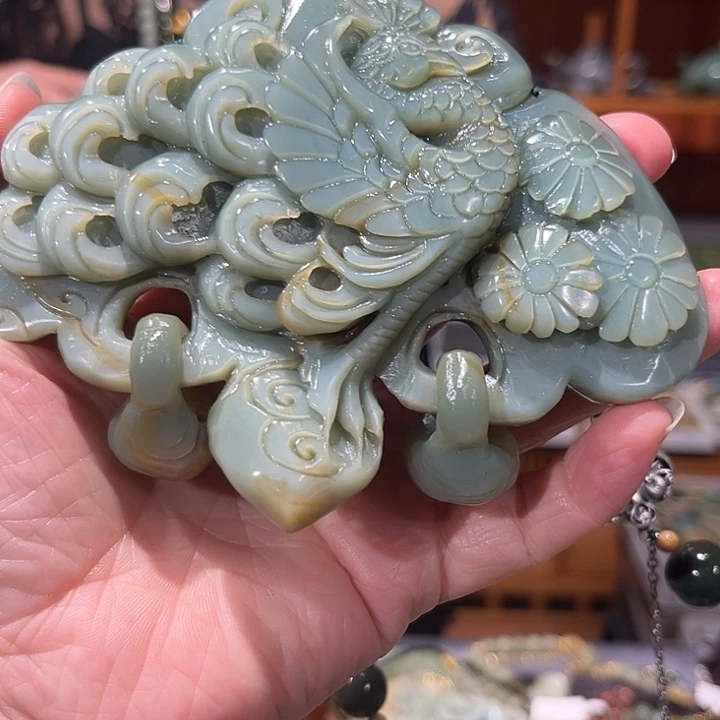 未镶嵌岫玉毛衣链