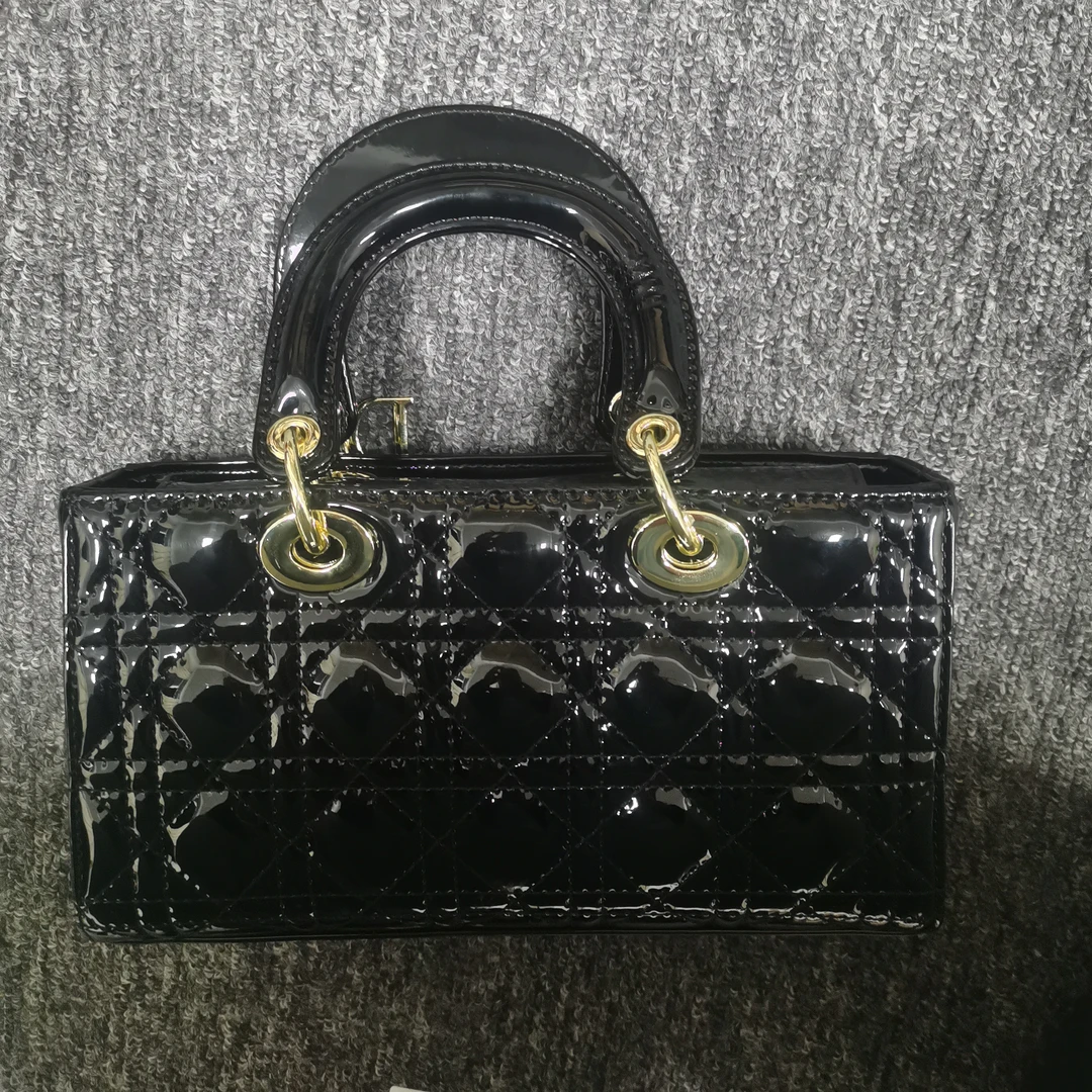 姝宴真皮女包横3格黑色