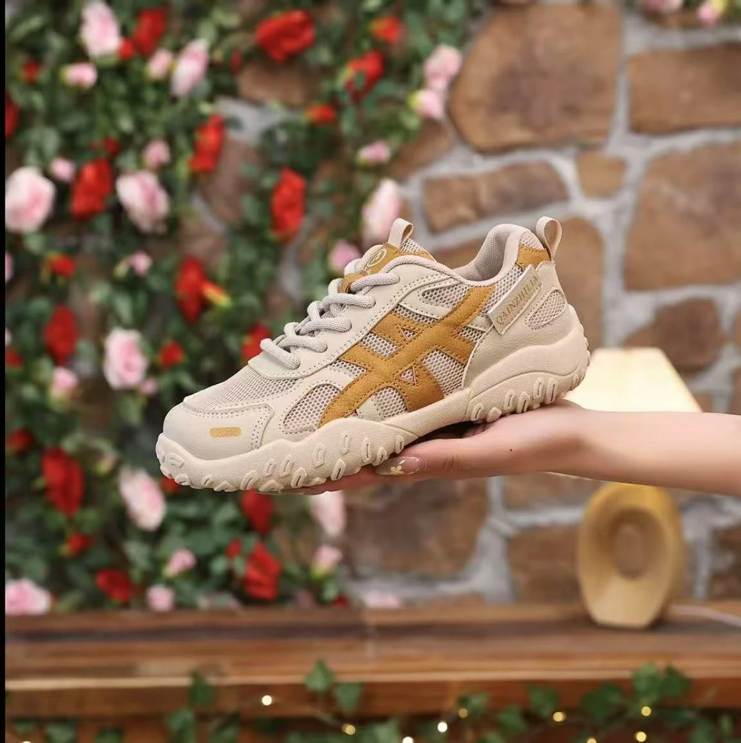 休闲百搭阿甘鞋女2025秋款网面透气轻便舒适复古风软底休闲鞋女