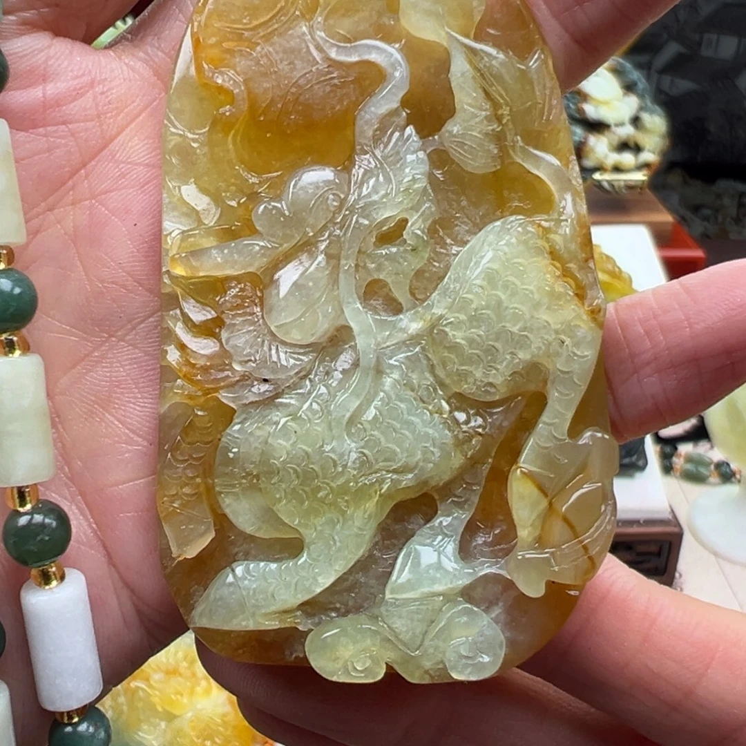 岫玉未镶嵌挂件挂件