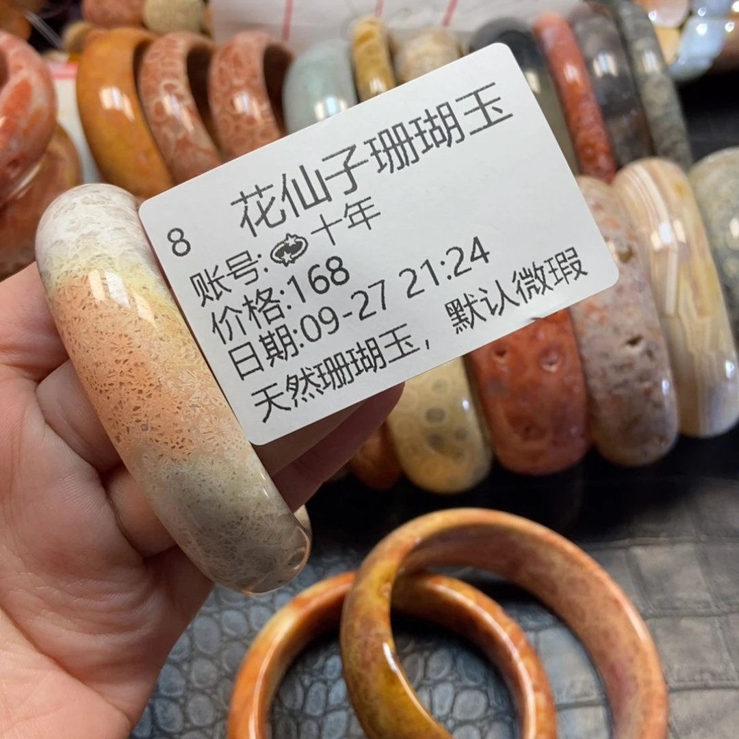 ****年硅化珊瑚（珊瑚玉）未镶嵌珠宝半成品8
