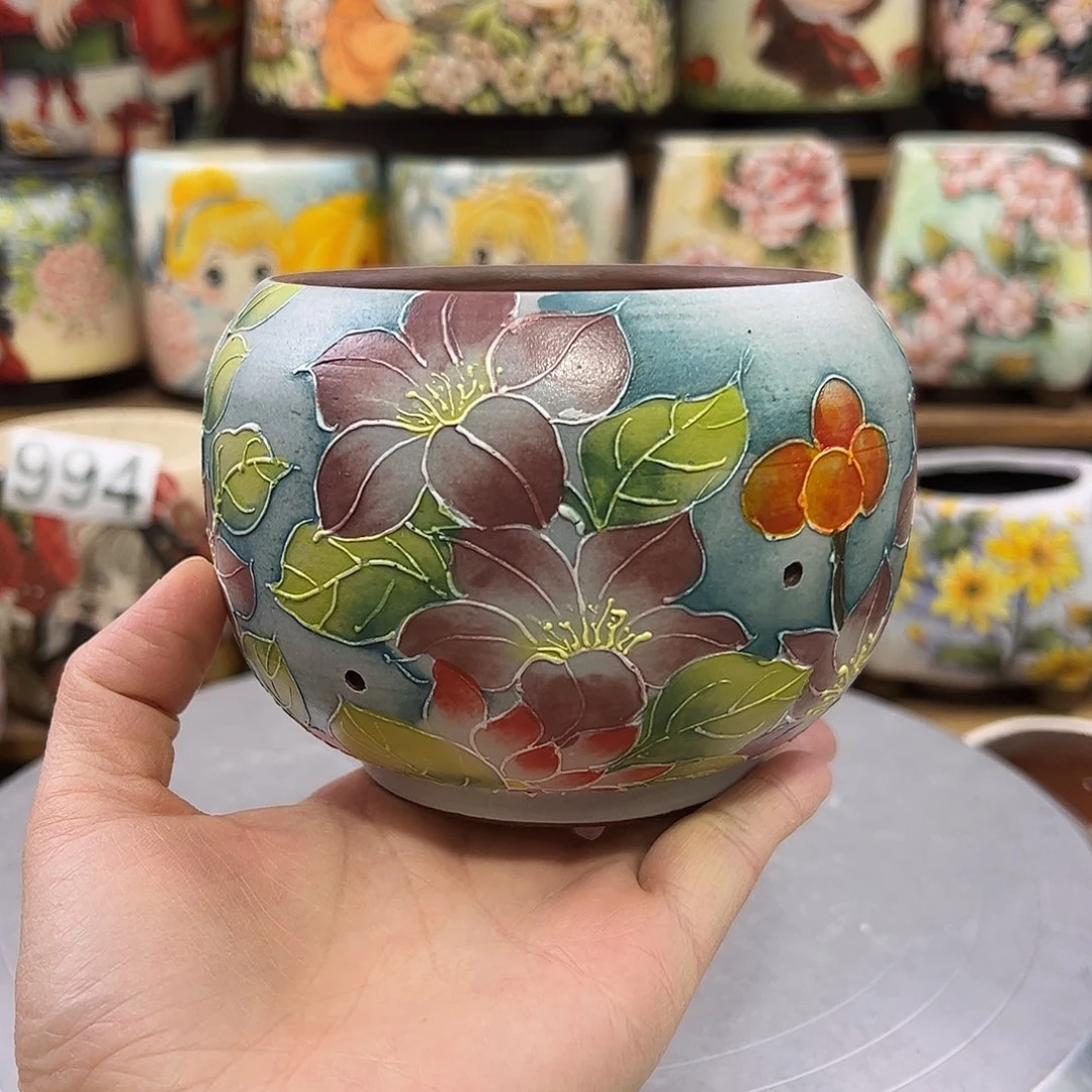 景德镇炫彩手绘口9高9