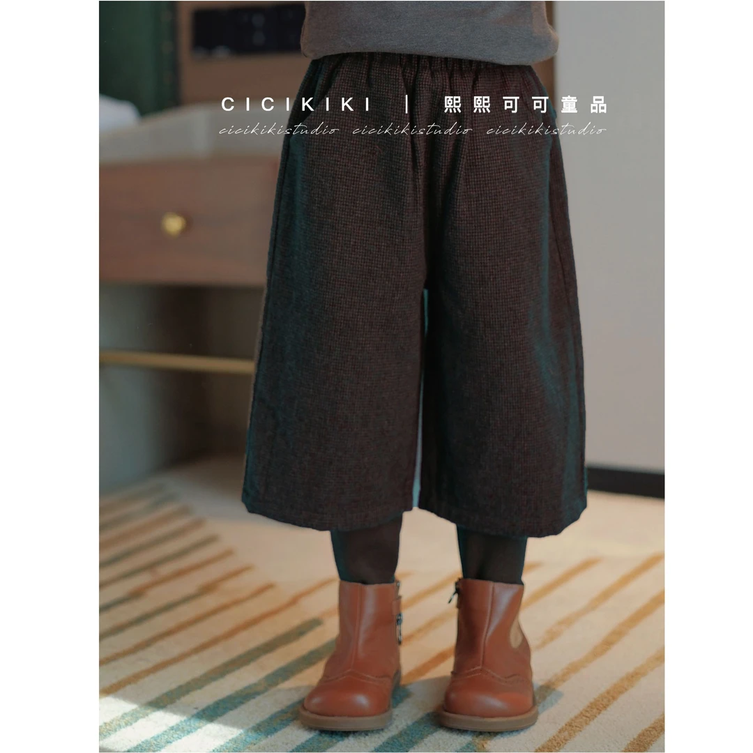 【熙熙可可】2025女童秋冬新款时尚加绒百搭休闲假两件裤子 KZ25115