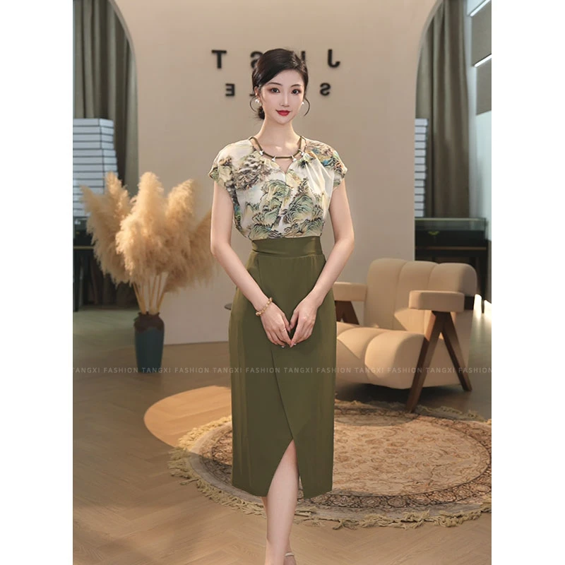 唐熹现货2025夏季【ZM24-X531-1】法式气质高级感小众拼接连衣裙子