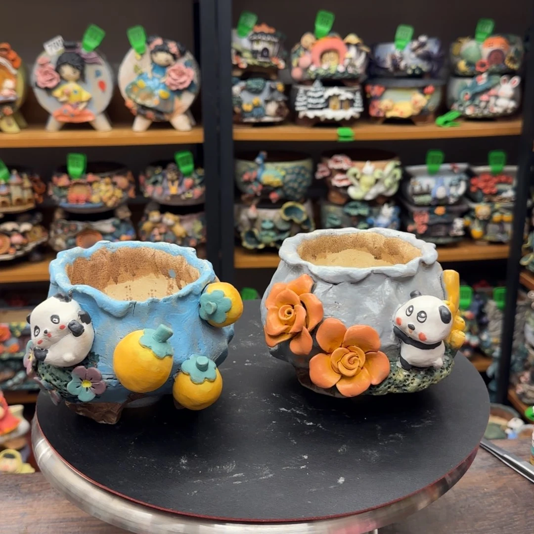 【闪购商品】陶瓷小*粗陶手捏