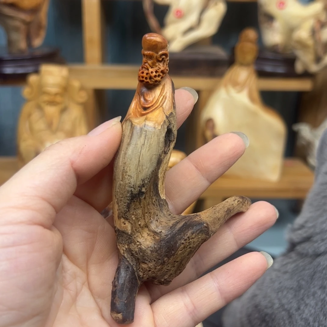 木周崖柏木摆件手把件