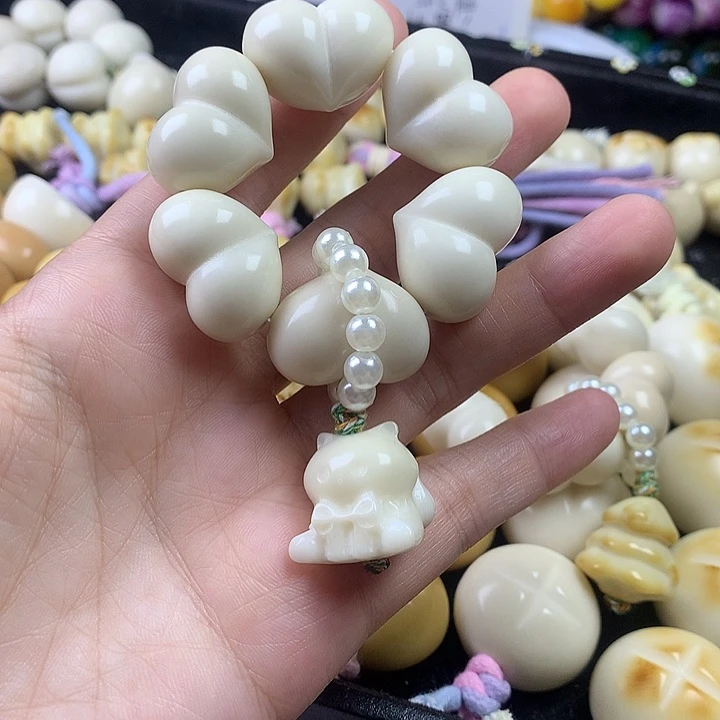 手串菩提根/象牙果象牙果手捻瑕疵24 不退不换