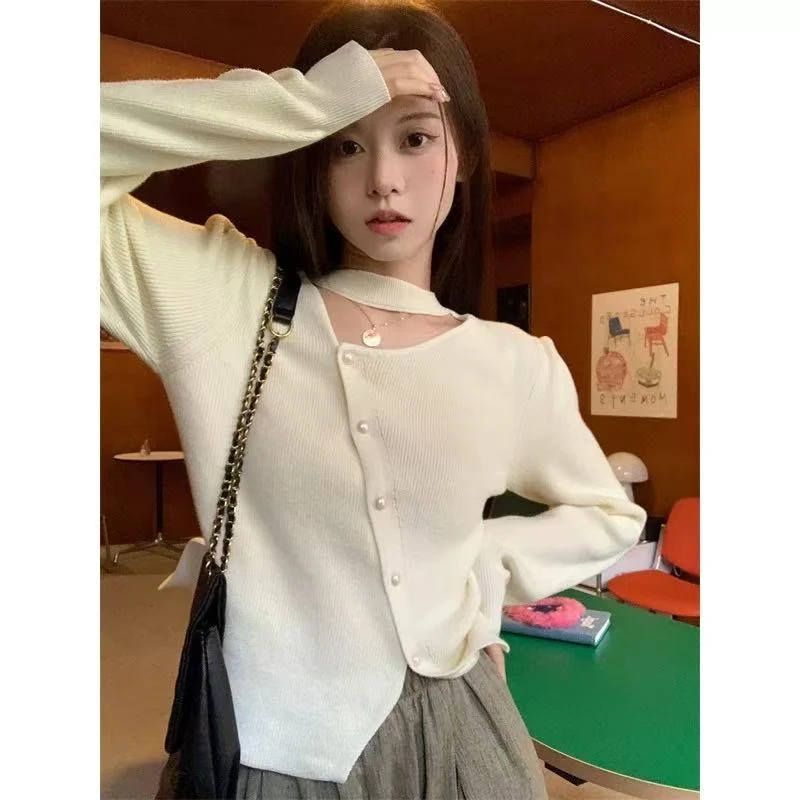 打底衫毛衣内搭针织半高领秋冬高领毛上衣打底衫毛衣内搭针织扣子