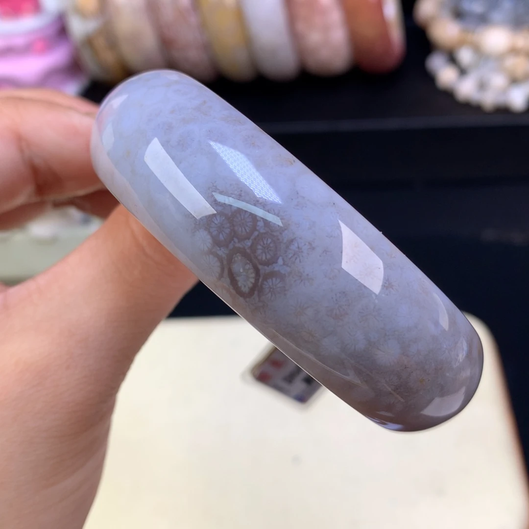 硅化珊瑚（珊瑚玉）未镶嵌吊坠(赠链)（9号）五折手镯59.4圈