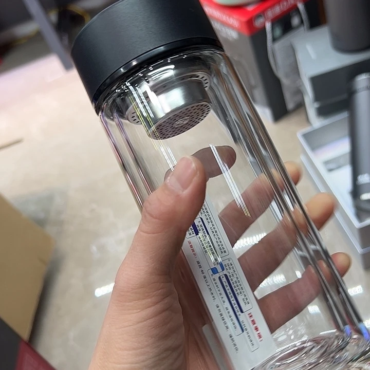 厚耀品牌玻璃杯350ml 大力黑微瑕