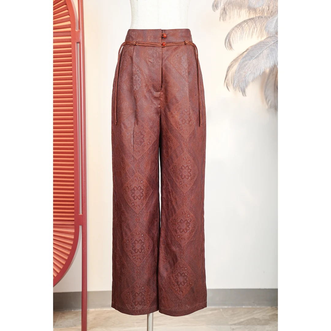 【万象有衣】商汤龙凤图腾-原创设计师款香云纱裤子7542