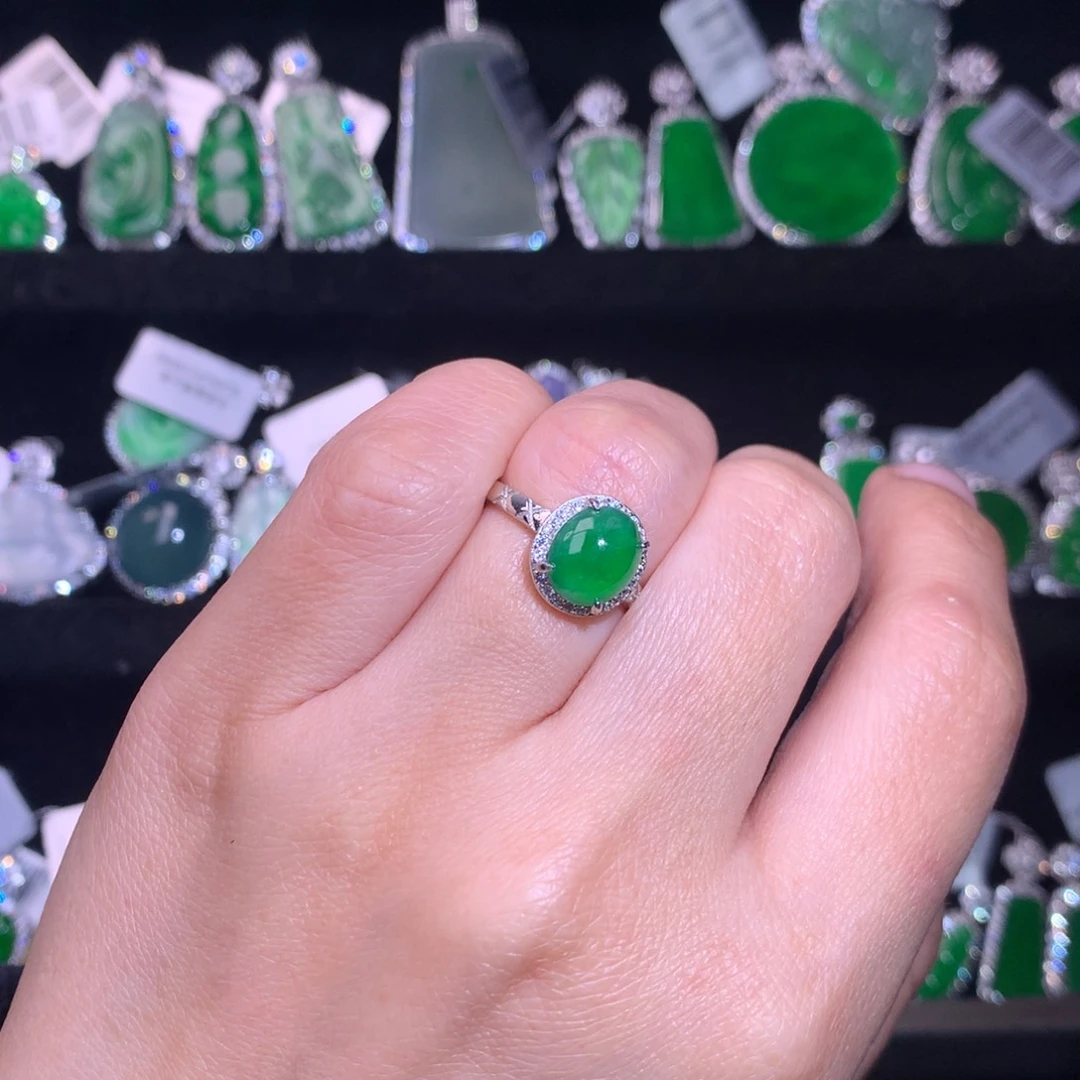 【闪购商品】银S925镶嵌戒指翡翠