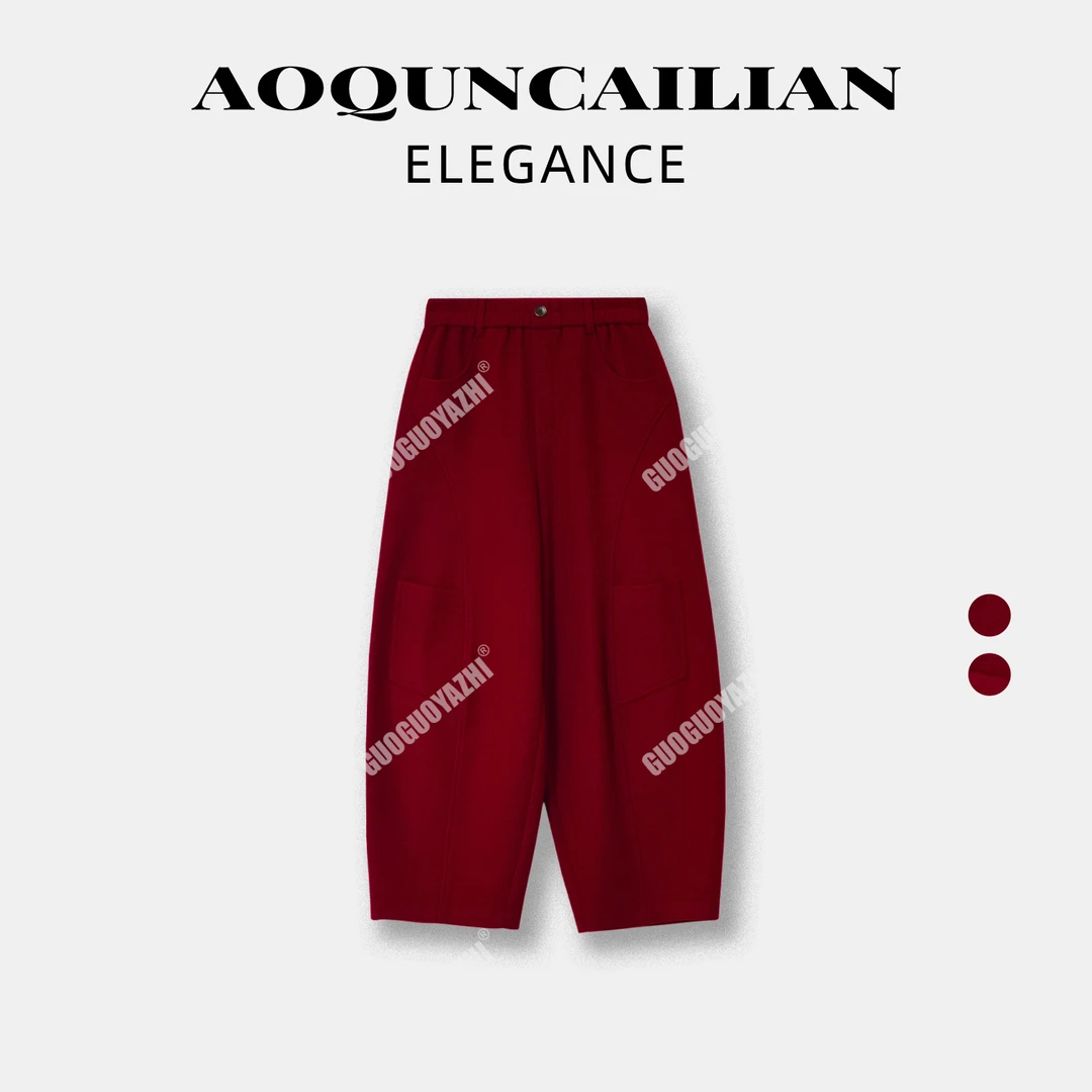 AoQunCaiLian秋冬时尚设计师款口袋休闲裤-GG85057