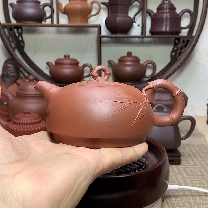 山***野紫砂茶壶原矿紫砂壶