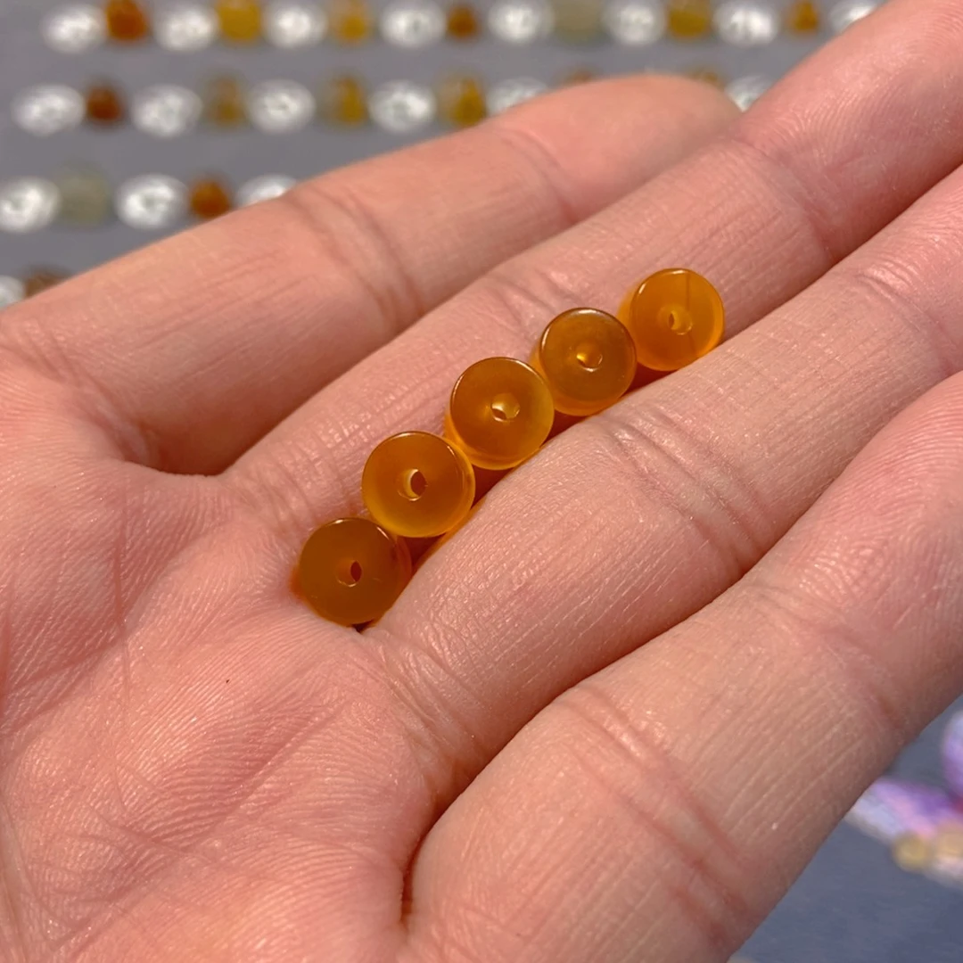 玛瑙/玉髓颈饰合金咔*咪隔片